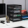 Mind Reader 4-Drawer Desktop Storage, Metal Mesh, Black (4TMCA-BLK)~#|#~47534845-F619-4BD1-940991D2FECCA2C1_sc7
