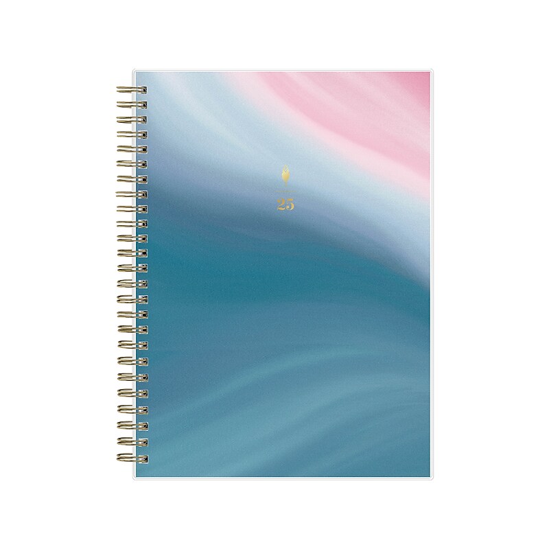 2025 Blue Sky Ombre Sky 5.88" x 8.63" Weekly & Monthly Planner, Plastic Cover, Blue/Pink (147982) image 1