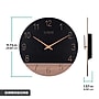 La Crosse Clock 12" Dark Sierra Wood Analog Quartz Wall Clock (404-3630C)~#|#~4760F198-B328-4302-B1E88E41622FDE4E_sc7