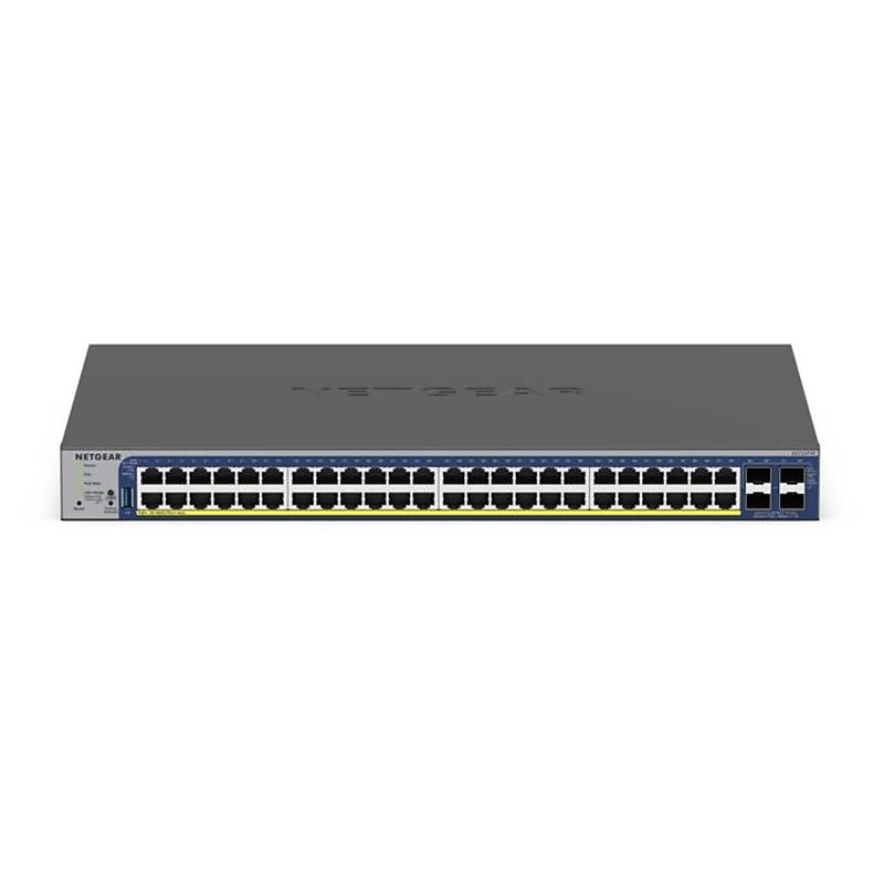 Netgear GS752TXPv3 48-Port Gigabit Ethernet PoE Managed Switch, Gray (GS752TXP-300NAS) image 1