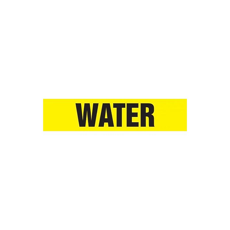 Accuform Snap Tite Pipe Marker, WATER, 1-1/2" to 2", Black/Yellow (RPK733STB) image 1