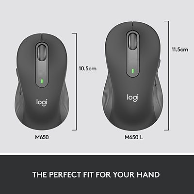 Logitech M650 L LEFT Signature Wireless Mouse - Thumbnail 3