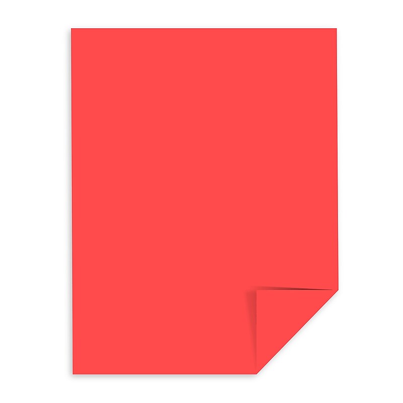 Astrobrights 65 lb. Cardstock Paper, 8.5" x 11", Rocket Red, 2,000 Sheets/Carton (22841CT) image 1