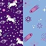 bentgo Plastic Water Bottle, 15 oz., Unicorn/Lavender Galaxy, 2/Pack (BGKDWB2-1)~#|#~476F8ADA-4ADF-4A79-871E7D161507FB04_sc7
