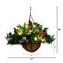 Nearly Natural 16-in Artificial Pine and Berry in Hanging Basket (P2039)~#|#~477062F7-28DB-41D8-8A3D402DB2BF367B_sc7