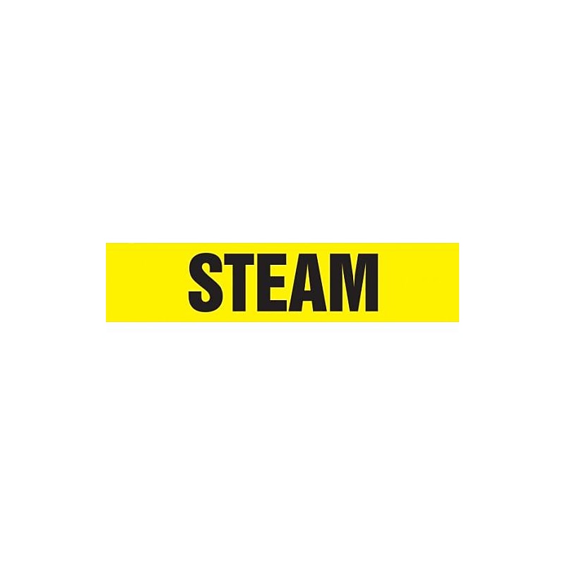 Accuform Snap Tite Pipe Marker, STEAM, 3/4" to 1-1/4", Black/Yellow (RPK667STA) image 1