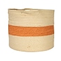 Household Essentials Round Handwoven Paper Rope Basket with Handles, Natural/Terracotta (HE1209)~#|#~4773227D-2242-478A-A27CF1C5A3AD69A5_sc7