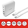 Staples TECH GaN USB-A/USB-C Wall Charger with Cable, 100W, White (ST62314)~#|#~477579F5-DE79-4687-905CE171CF4D7C92_sc7