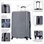 InUSA Royal 32" Hardside Suitcase, 4-Wheeled Spinner, Silver (IUROY00XL-SIL)~#|#~477AE0C4-18EB-4142-B9AE963C9DC94FD1_sc7
