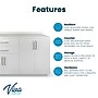 Viva Comfort 36'' H x 48" Exam Room Medical Cabinet with 24" Right Side Desk, 4 Doors, 2 Drawers, Gray (902-48NS-GRY-AO)~#|#~477C9E12-9751-4CF5-8D5F61C2678257C9_sc7