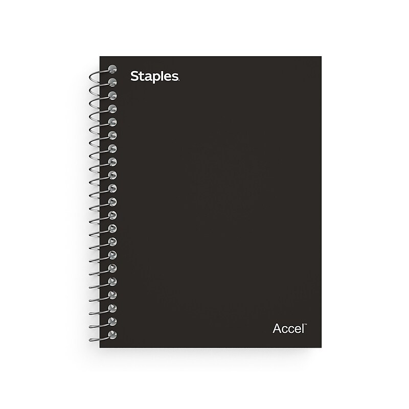 Staples Premium 1-Subject Notebook, 3.5" x 5.5", College Ruled, 200 Sheets, Black (TR58288) image 1