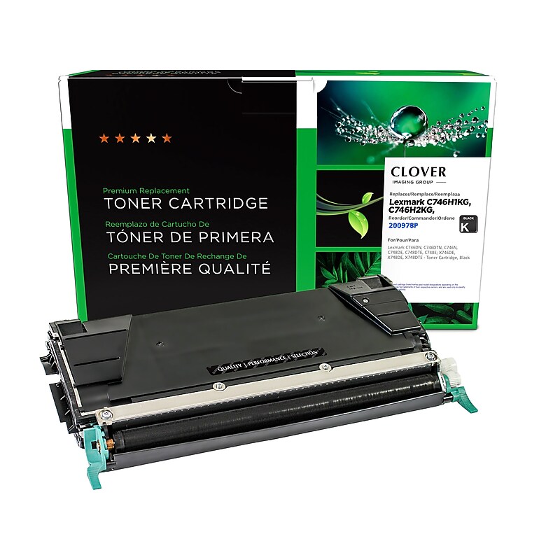 Clover Imaging Group Remanufactured Black Standard Yield Toner Cartridge Replacement for Lexmark C746 image 1