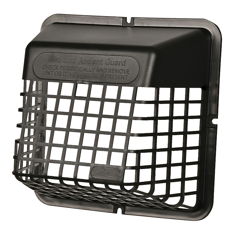 Deflect-O Universal Bird Guard Dryer Vent Cover, 7.25" x 7.25", Black (UBGBBLK) image 1