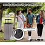 Alpine Industries Steel Outdoor Trash Can with Rain Bonnet Lid, 32 Gallon, Gray (ALP4400-01-GRY-RB)~#|#~478DA5B1-35D1-4AA1-92A03EA0361985A8_sc7