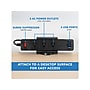 Mount-It! 3-Outlet 3-USB Port 5' Surge Protector with Clamp Desk Mount, Black (MI-7281B)~#|#~47900D5E-9571-42A1-BB735F141C0A461F_sc7