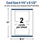 Avery Double Black Border Matte Blank Card, White, 20/Pack (S00-DM4)~#|#~4791A829-7FE1-4350-8A56CAF53784DC0A_sc7