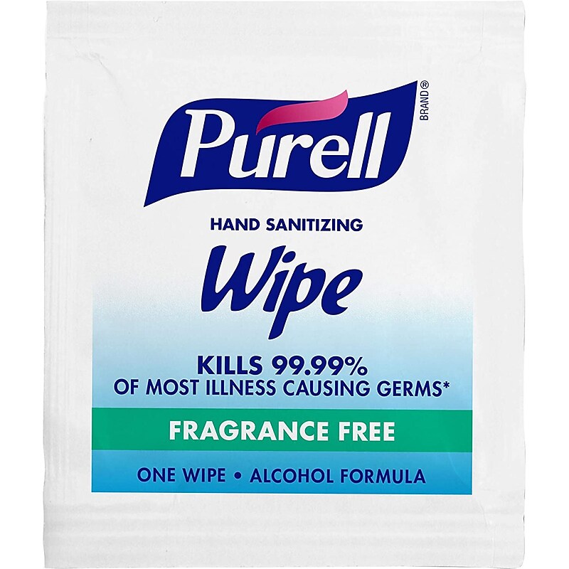 PURELL Individually Wrapped 70% Alcohol Sanitizing Hand Wipes, 1,000 Wipes/Carton (9021-1M) image 1