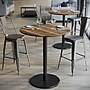 Flash Furniture TopGuard 36" Round Wood Restaurant Dining Table with Round Base, Natural/Black Base (STRD36NATTR24B)~#|#~4799F855-5245-4DB7-91A0022FDD07A60C_sc7