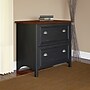 Bush Furniture Fairview 2 Drawer Lateral File Cabinet, Antique Black and Hansen Cherry (WC53984T)~#|#~479BDAD0-0399-4330-BF58C7693A096CD6_sc7