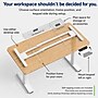 Uncaged Ergonomics Rise Up 60"W Electric Adjustable Bamboo Standing Desk, Natural/White (RUWB)~#|#~47A1817A-CAC7-4406-B96B848F966E51E0_sc7