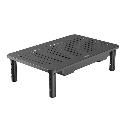 Staples TECH Adjustable Monitor Stand with Drawer, Black (ST62819