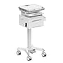 Mount-It! MedHub Height-Adjustable Medical Cart with 2 Lockable Drawers, Power Strip and Locking Casters, White/Grey (MI-16037)~#|#~47A69771-6348-4F63-B92D78CB36675F2B_sc7