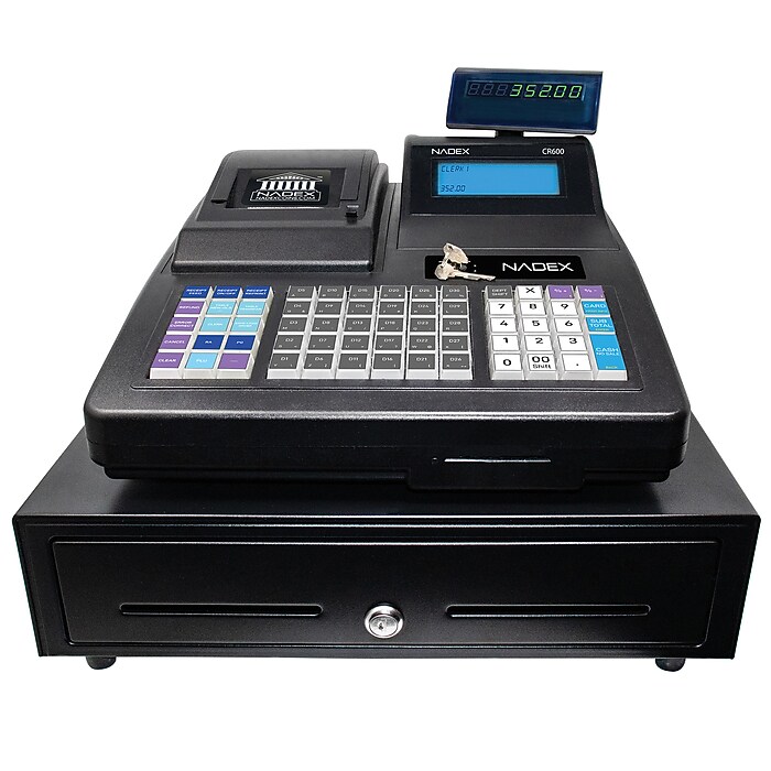 Nadex Coins CR600 Thermal-Print Electronic Cash Register, Black