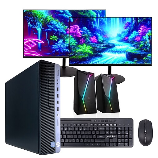 HP EliteDesk デスクトップPC Windows11 pro HP EliteDesk Refurbished Desktop Computer with Two 24