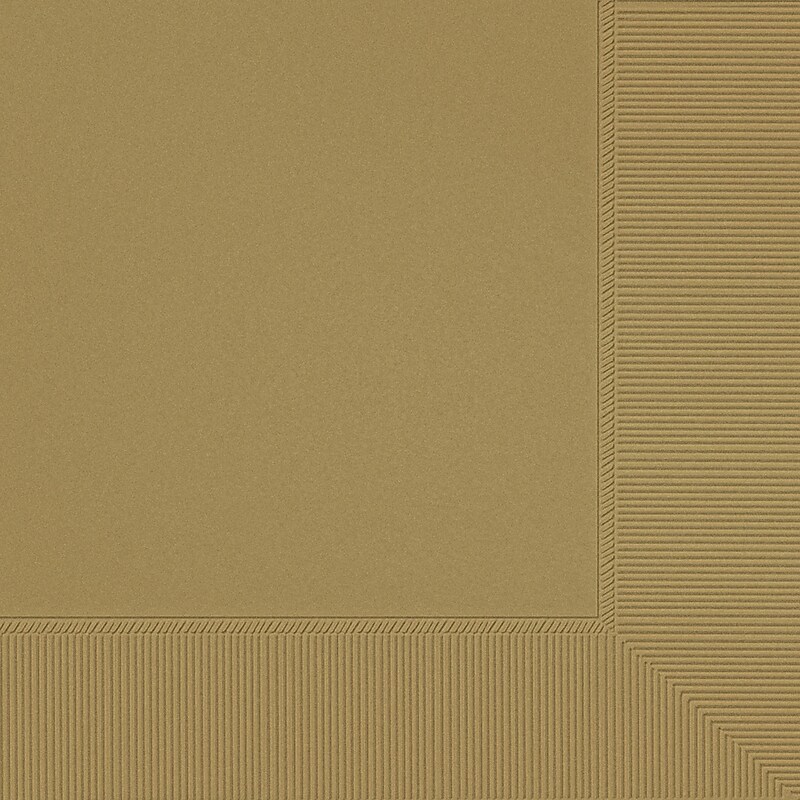Party City Lunch Napkin, 2-Ply, Gold, 40/Pack (AM61211-19-ST) image 1