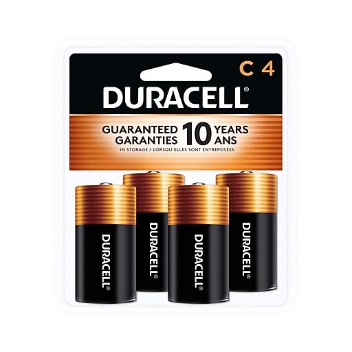 Duracell Coppertop C Alkaline Batteries, 4/Pack (MN1400R4ZX) Staples