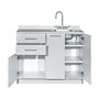 Viva Comfort 36" H x 42" W Medical Cabinet with Right Sink and 24" W Right Side Desk, 2 Doors, 3 Drawers Gray (90242-RS-GRY-AO)~#|#~47A9E037-EA13-44B1-8AA4A0165FE86F50_sc7