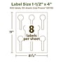 Avery EcoFriendly Laser/Inkjet Decorative Edge Multipurpose Labels, 1-1/2" x 4", White, 400/Box (94116)~#|#~47ACB787-88BC-42FC-98708F501447DC76_sc7