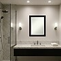 Amanti Art Brushed Black Beveled Bathroom Wall Mirror, 27.5" x 21.5", Black (A42678100286)~#|#~47B0304D-1F93-4465-824BA7CE94026D32_sc7