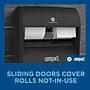 Georgia-Pacific Compact Quad 4-Roll Coreless Toilet Paper Dispenser, Black (56744B)~#|#~47B45A6B-6FEE-4A3D-8270520883594086_sc7