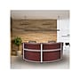 Regency Marque 124.5"W Curved Reception Desk Workstation, Mahogany (77292MH)~#|#~47B9F97A-F805-49E9-96A3F7FD0D3C4066_sc7
