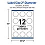 Avery Circle Multipurpose Labels, 2" Dia., White, 120/Pack (19479370441)~#|#~47BA096D-2E52-4450-8292E6A3E21CBCAB_sc7