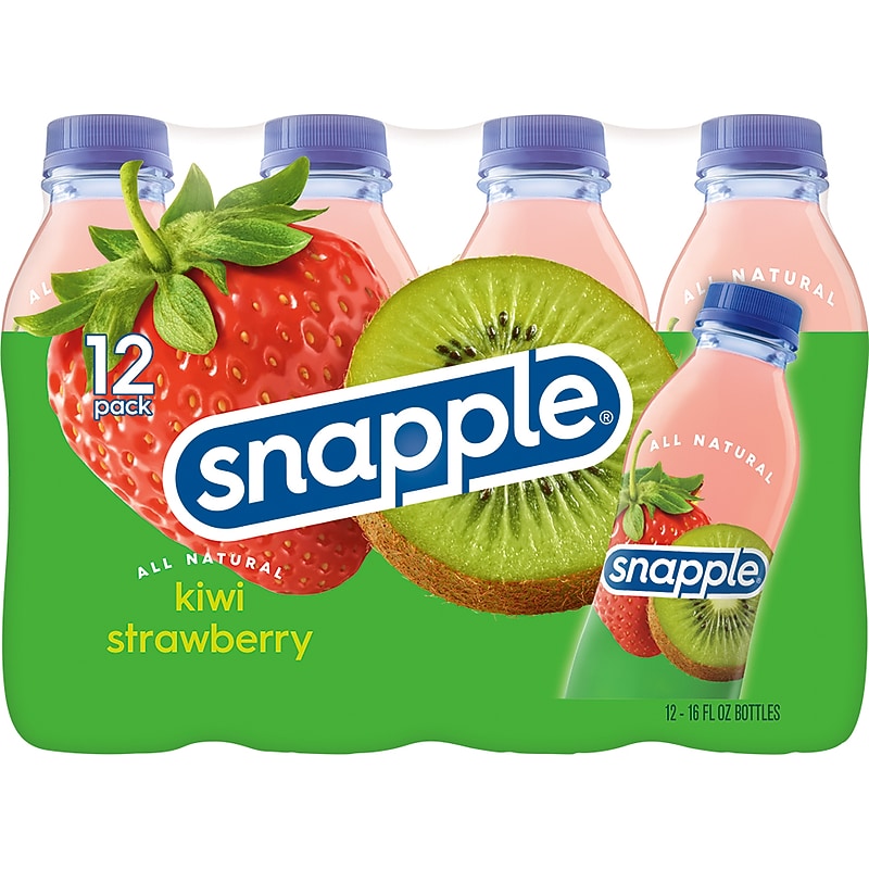 Snapple Kiwi Strawberry Juice, 16 oz., 12 Bottles/Pack, 2 Packs/Carton (92816891) image 1