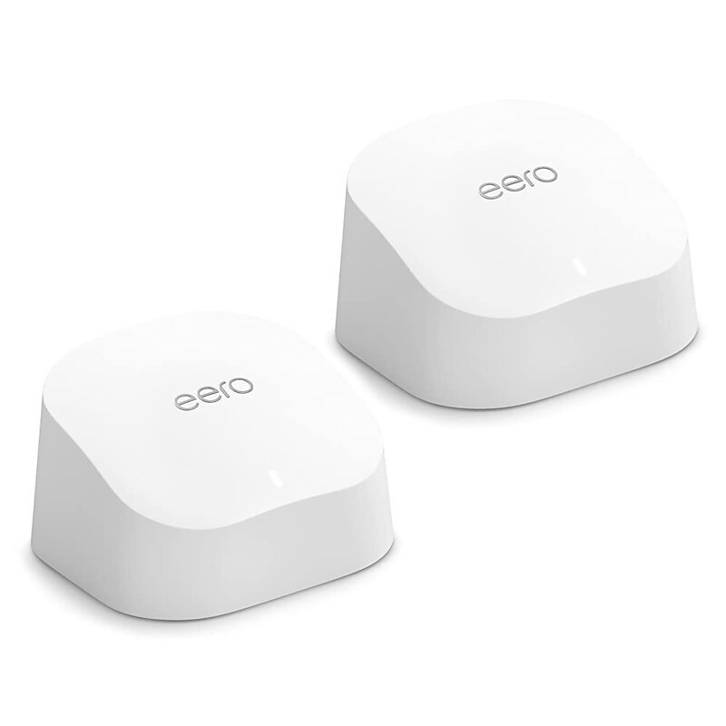 eero 6 AX3000 Wi-Fi 6 Dual-Band Gigabit Router Mesh WiFi System, White, 2/Pack (B085WS7H6K) image 1