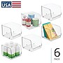 iDESIGN Small Stackable Plastic Storage Bin, Clear, 6/Pack (28132M6)~#|#~47C01046-75AE-4E0E-8D339A645FCDA54F_sc7