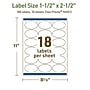 Avery Dissolvable Oval Multipurpose Labels, 1.5" x 2.5", Off-white, 180/Pack (94051)~#|#~47C084CB-1087-46B4-B43F266D86D4645F_sc7