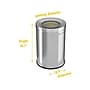 HLS Commercial Stainless Steel Trash Can with Open Lid, 26-Gallon, Silver (HLSC05G26)~#|#~47C4CA89-1035-4E07-A43747755164523D_sc7