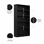 Bush Furniture Universal 72"H 5-Shelf Bookcase with Adjustable Shelves, Black (WL12436)~#|#~47C5D5B9-BFFD-4BFE-8038243ADCFDCEBA_sc7