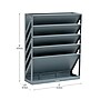 Mind Reader 5-Compartment Mountable Plastic Vertical File Storage, Gray  (WALLANCH-GRY)~#|#~47CA7DF7-F84F-40EC-A3A1A958A4783392_sc7