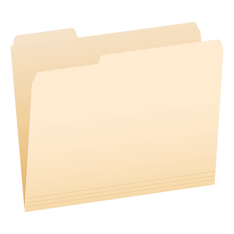 Pendaflex Heavy Duty File Folder, 1/3-Cut Tab, Assorted, Letter Size, Manila, 100/Box (1007080) image 1