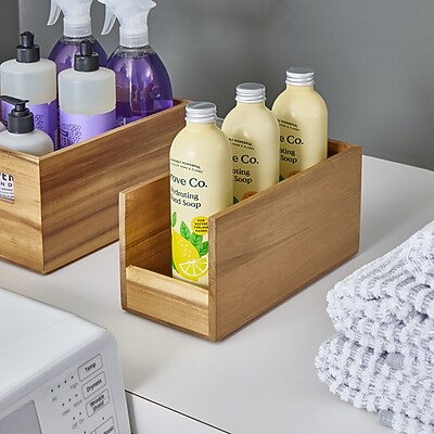 iDESIGN Stackable Wood Storage Bin - Thumbnail 5