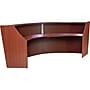 Regency Marque 124.5"W Curved Reception Desk Workstation, Cherry (77292CH)~#|#~47DE7467-F8EF-4D54-9E1FAEF680B11E58_sc7