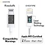 Overtime Lightning to USB-A Charging Cable for iPhone/iPad & iPod, 4 ft., White (DACDAIP5)~#|#~47E07FEE-0512-461A-8D0137E4A629958F_sc7