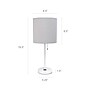 Simple Designs 19.5" LED Table Lamp, White/Gray Shade (LT2024-GOW-CCLB)~#|#~47E5290B-6B77-46CD-9050B556D21D16A5_sc7