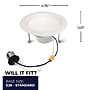 Bulbrite 12 Watt 4" Integrated LED Recessed Downlight with E26 Quick Connect, 4000K Cool White Light, 1100 Lumens, 4/Pack~#|#~47E87964-2C81-4B9F-A781B0D85612CCF6_sc7