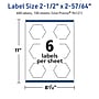 Avery TrueBlock Laser/Inkjet Decorative Edge Multipurpose Labels, 2-1/2" x 2-57/64", White, 600/Box (94121)~#|#~47E8D347-8ACF-4608-BAB8916799927F1D_sc7